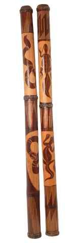 Sonstige Didgeridoo aus Bambus, beschnitzt