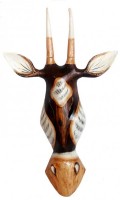 Maske Antilope 50 cm, Holz-Maske aus Bali, Wandmaske