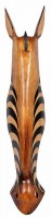 Maske Zebra 100 cm, Holz-Maske aus Bali, Wandmaske