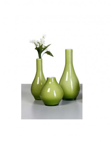 Vase LAOLA, gr&uuml;n in 3 verschiedenen Gr&ouml;&szlig;en