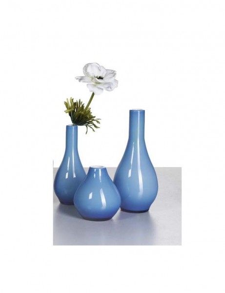 Vase LAOLA, blau in 3 verschiedenen Gr&ouml;&szlig;en