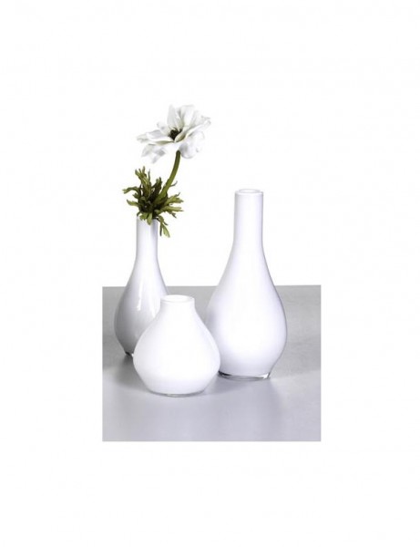 Vase LAOLA, wei&szlig; in 3 verschiedenen Gr&ouml;&szlig;en