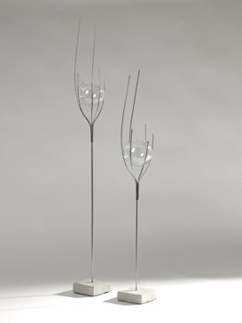 Mania Design-Vase TREE, Glas in Metall