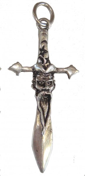 Gothic-Anh&auml;nger Schwert MERLIN, mystischer Schutz-Anh&auml;nger