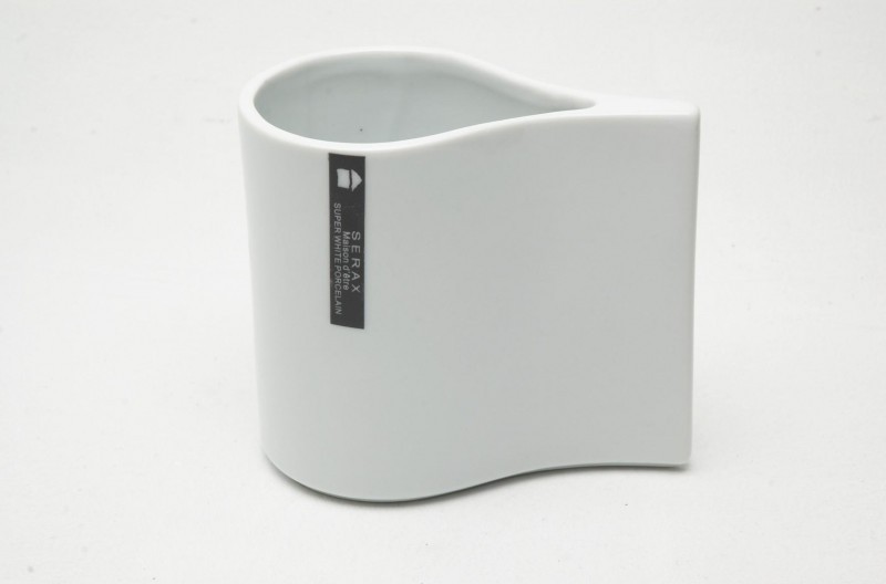 Mania Design-Vase CORA, Tropfenform, Keramik, wei&szlig;, 12 cm